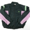90's sport jacket in black and pastel pink and green made of nylon