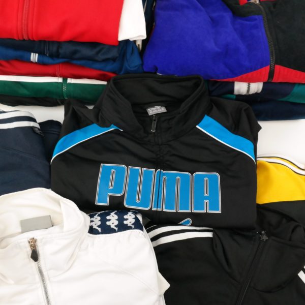 second hand 80's track jackets with brand logo print