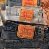 levi's brand jeans, real vintage five o one in different colors