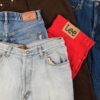 High Waist Jeans verschiedener Marken, mit hoher Taille