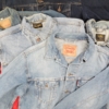 Denim jackets from Levi's and Lee in denim blue