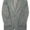 Blazer made of scottish wool in mottled gray with 2 button-facing