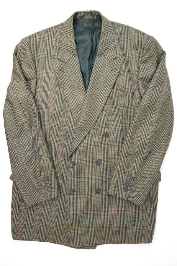 small checked jacket with double button placket classic Burberry London blazer